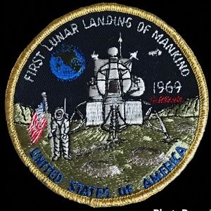 Vintage 1969 First Lunar Landing of Mankind NASA Mission Patch - NEW